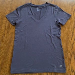 GapFit Breathe Active V-Neck Tee T-Shirt - Grey